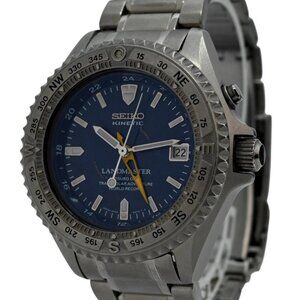 Seiko Kinetic 41mm Titanium Watch SBCW009 Mitsuro Ohba Landmaster